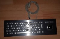 Edelstahl Kiosk Keyboard mit Trackball der Firma Devlin mit USB Anschluss