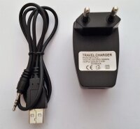 USB-AUX-/Klinke auf USB Ladekabel inklusive Travel Charger 5,0V=400mA