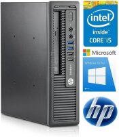 HP PC Mini Computer 800 G1 USDT Intel i5-4570S 8 GB RAM 320GB HDD DVD Windows 10 64bit