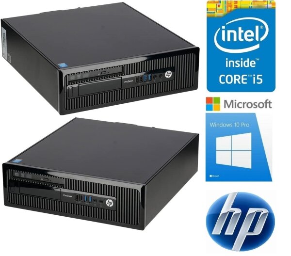HP PC Computer ProDesk 400 G1 SFF Intel i5-4570 500GB HDD 8GB RAM Win 10 PRO
